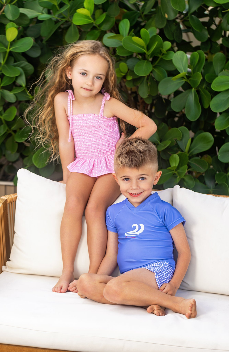 NoggiWear Gingham One Piece Swimsuit, Alternate, color, Blue