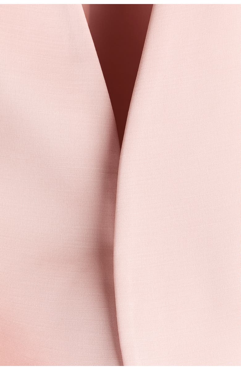 H&M Collarless Satin Blazer, Alternate, color, Light Pink