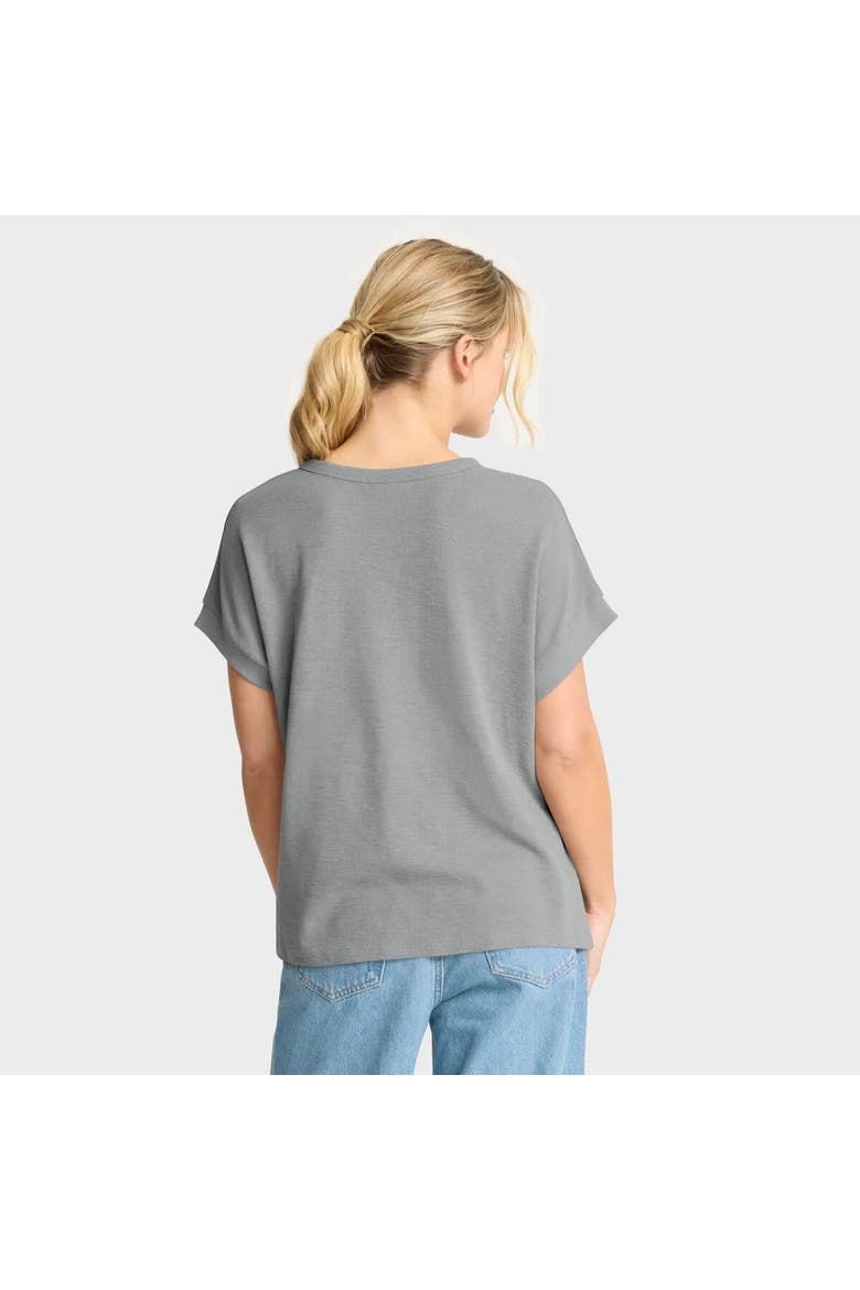Women's Fanatics Heather Gray Philadelphia Eagles Oversized Hometown Premium Henley Shirt, Alternate, color, Heather Gray