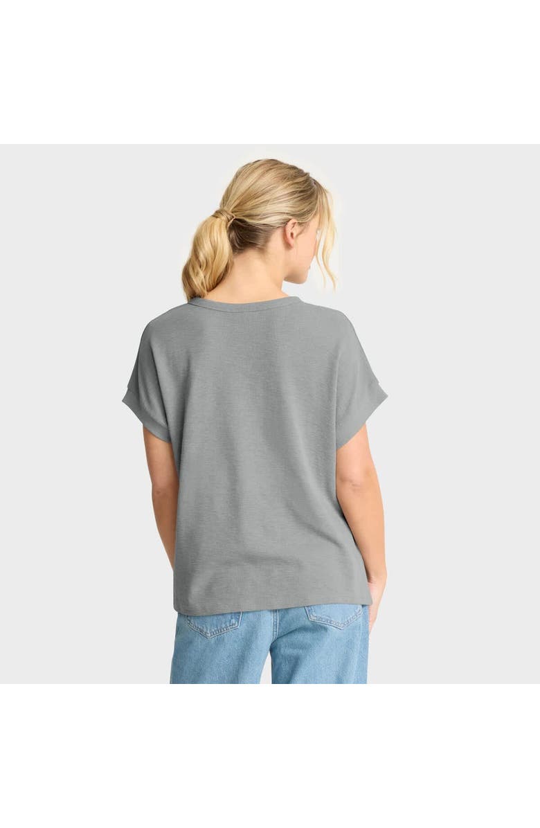 FANATICS Women's Fanatics Heather Gray Philadelphia Eagles Oversized Hometown Premium Henley Shirt, Alternate, color, Heather Gray