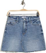 Good American Diamond Denim Miniskirt
