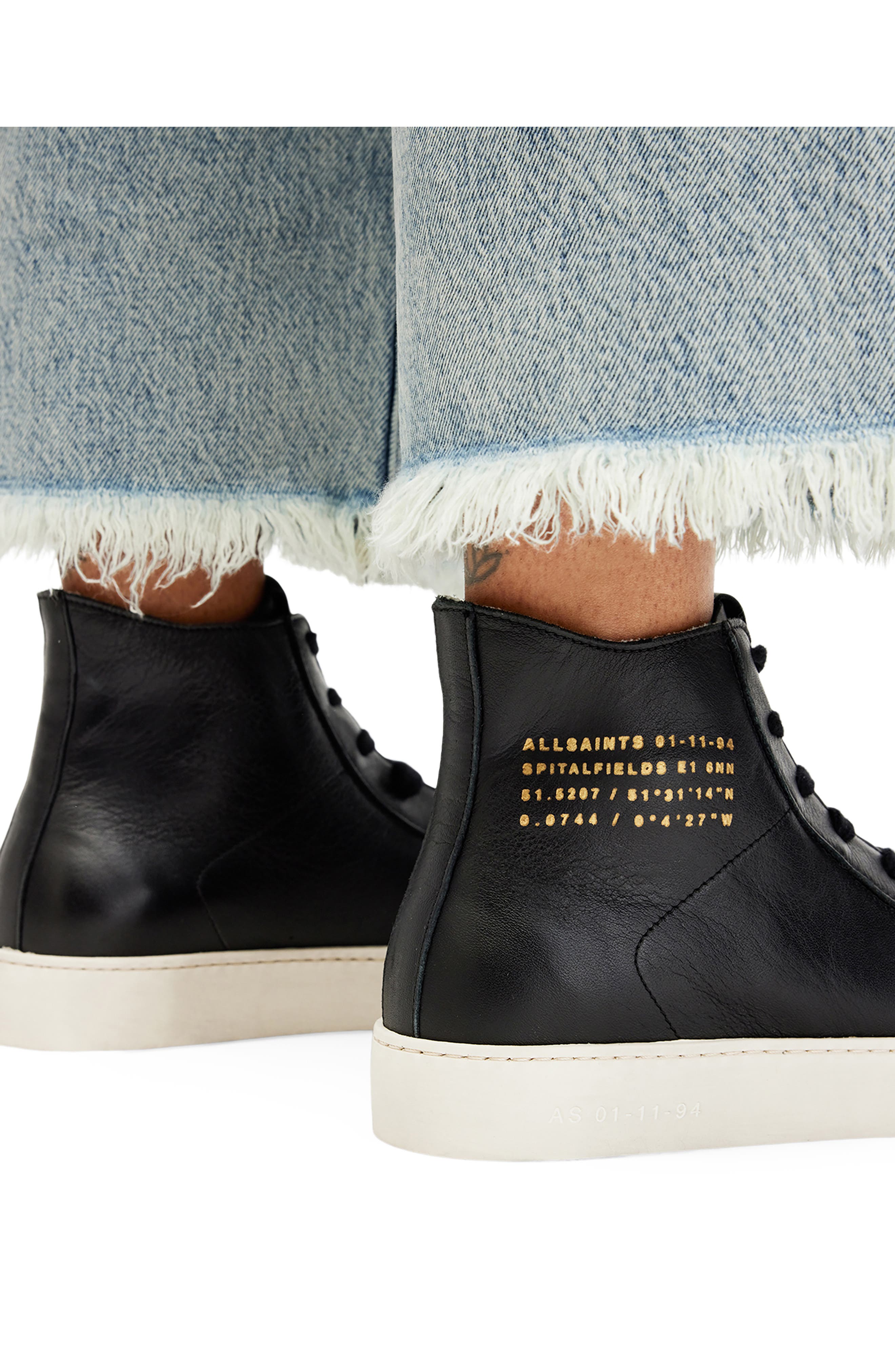 Tana High Top Sneaker, Alternate, color, BLACK