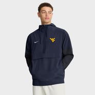 Nike Men's Nike Navy West Virginia Mountaineers Anorak Half-Zip Hoodie Jacket