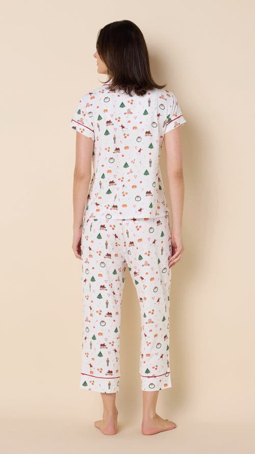 The Cat's Pajamas Pima Knit Cropped Pajama Set