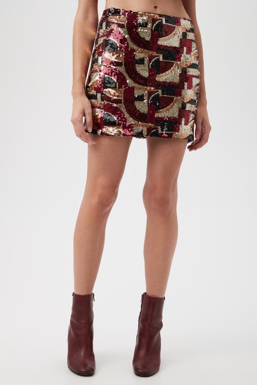Trina Turk Rico Sequin Mini Skirt In Multi