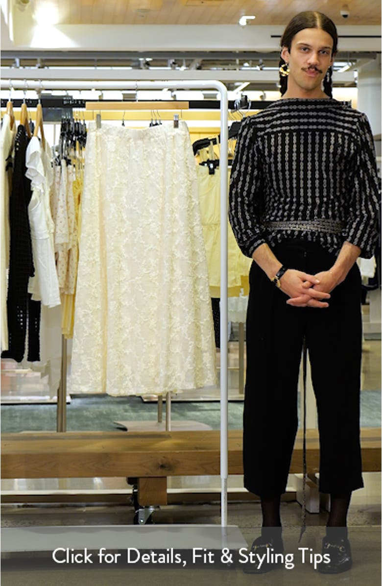 Floral Embroidered Maxi Skirt, sales video thumbnail