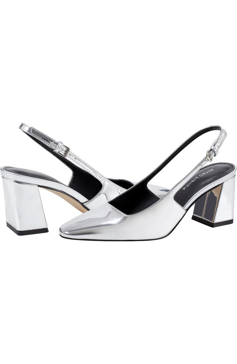Marc Fisher Lethe Slingback Pump, Alternate, color, Silver