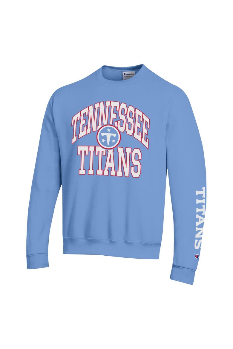 Men's Champion  Light Blue Tennessee Titans Powerblend Fleece Sweatshirt, Alternate, color, Light Blue