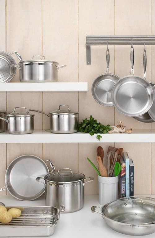 Cuisine::pro ® Iconix® Stockpot With Lid 7.6qt In Silver