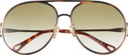 Chloé 61mm Polarized Gradient Aviator Sunglasses