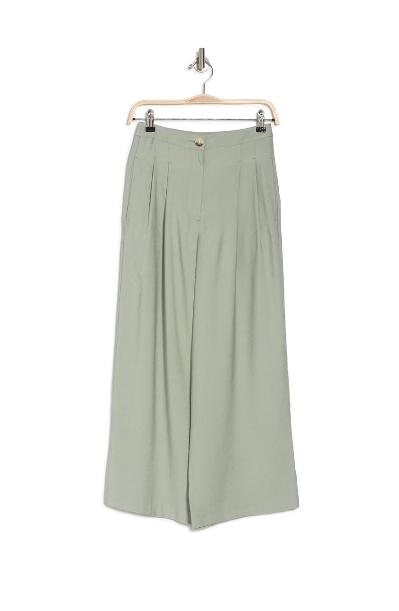 Topshop Sandy Pleated Wide Leg Crop Pants, Alternate, color,