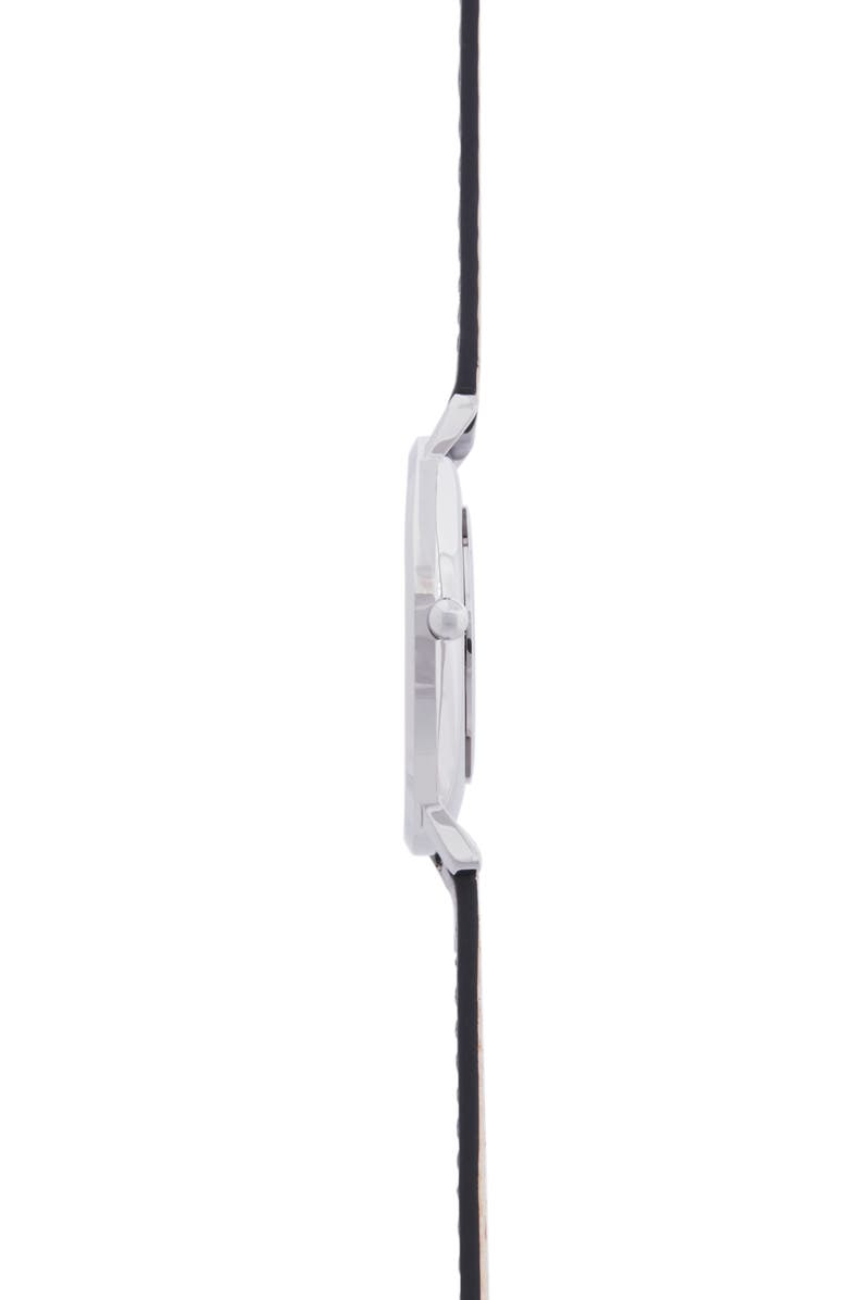 Rebecca Minkoff Major Metallic Leather Strap Watch, 35mm, Alternate, color, 