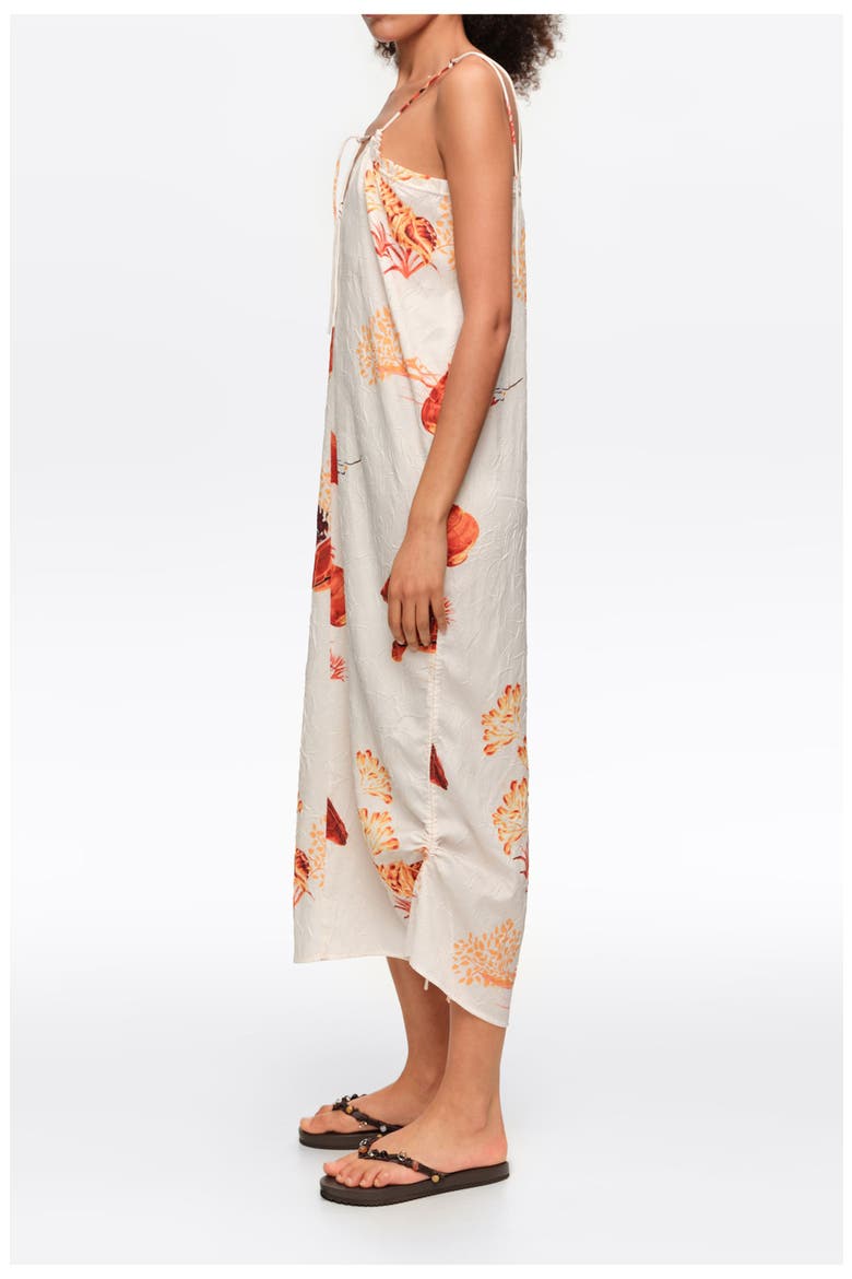Midi Dress With Adjustable Straps, Alternate, color, TORTUGA DARK ORANGE