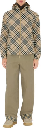 Reversible Check Hooded Jacket