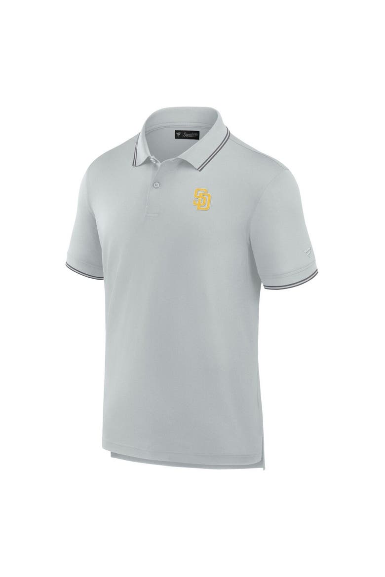 Men's Fanatics Signature Gray San Diego Padres Pique Polo Shirt, Alternate, color, Gray