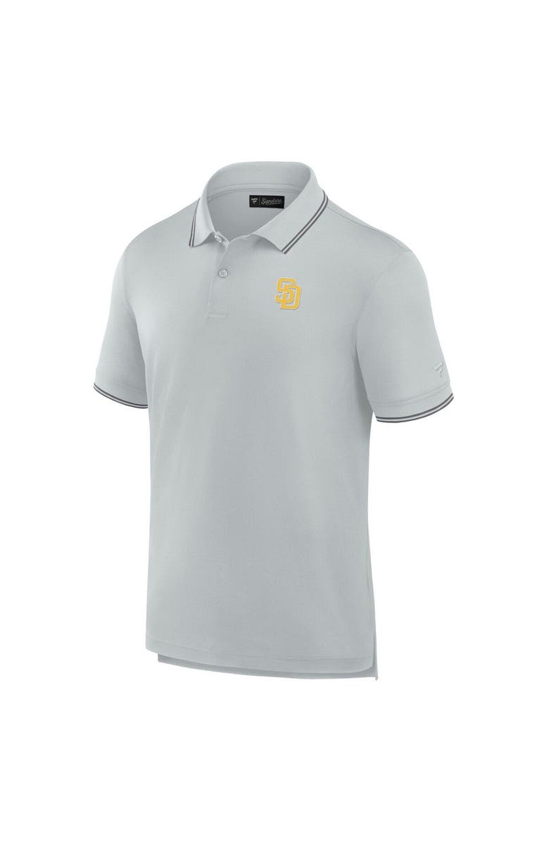 Fanatics Signature Men's Fanatics Signature Gray San Diego Padres Pique Polo Shirt, Alternate, color, Gray
