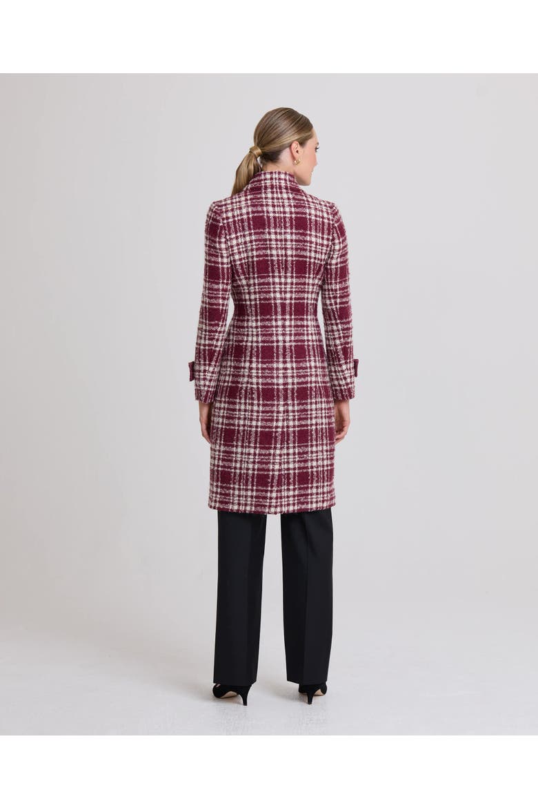 The Gentlewoman Wool and Mohair Check Coat, Alternate, color, Cranberry
