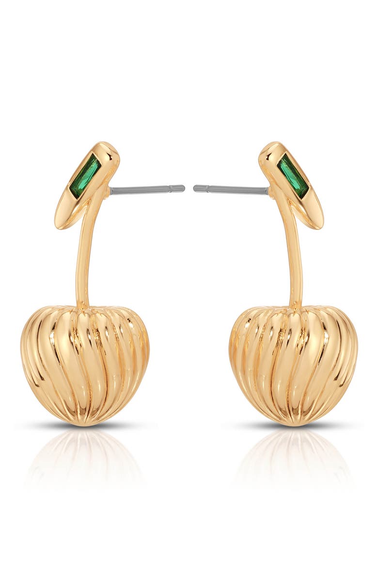 Sweet Cherry Drop Earrings, Alternate, color, GREEN
