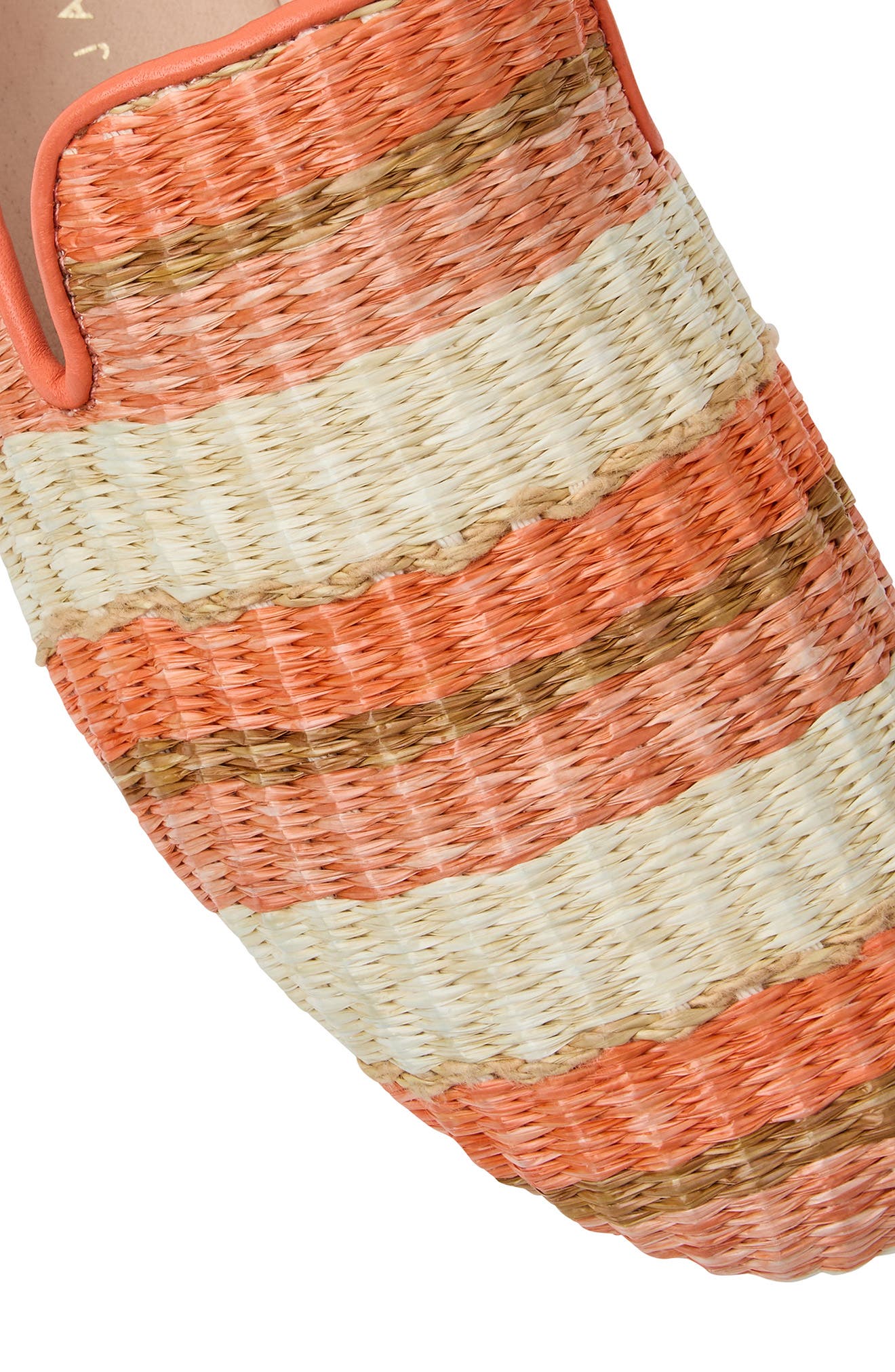 Bradley Raffia Loafer, Alternate, color, MELON STRIPE