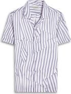 Bugatchi Jackson Stripe Lyocell Camp Shirt