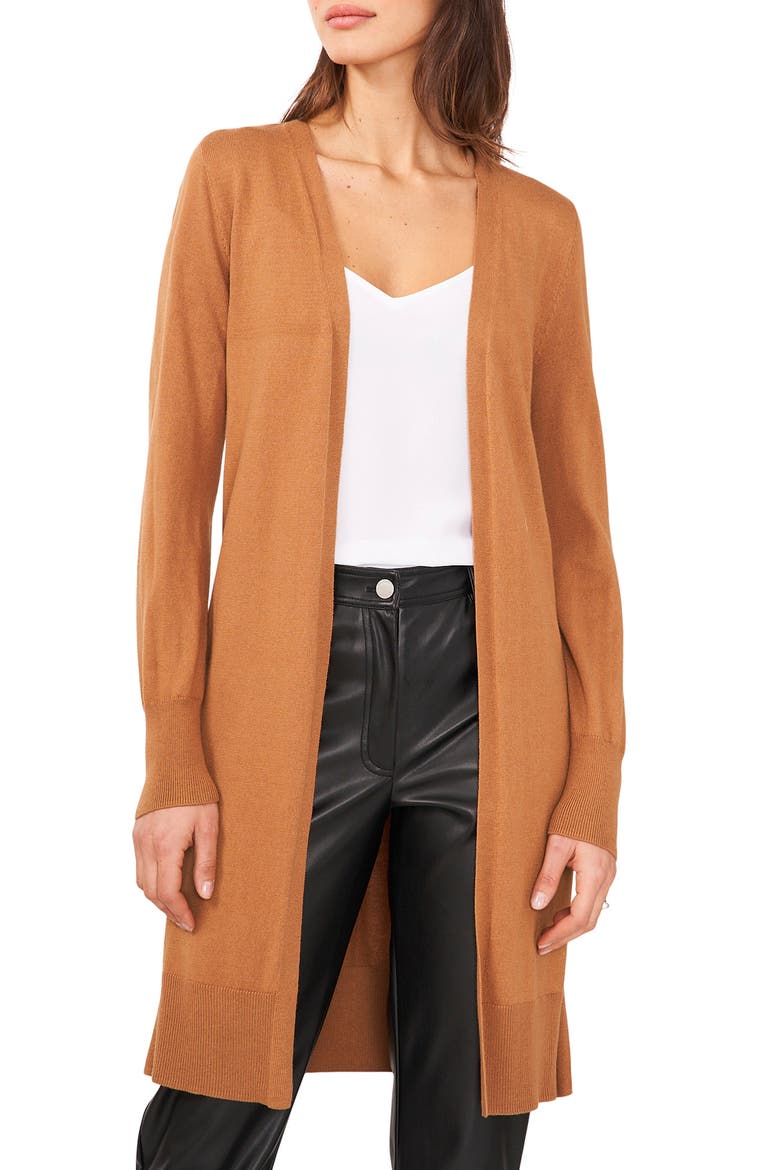 Open Front Longline Cardigan, Main, color, DESERT CAMEL