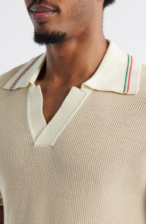 MAVRANS MAVRANS CIAO OPEN STITCH JOHNNY COLLAR SWEATER