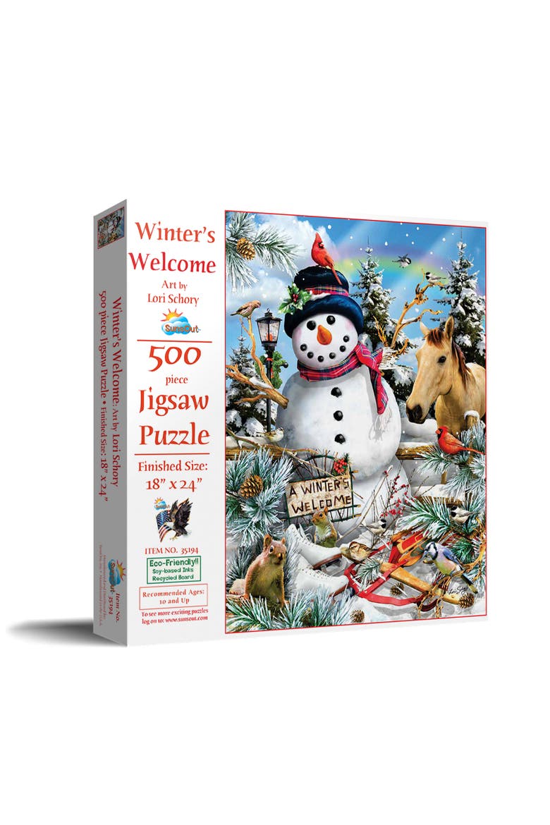 Winter's Welcome 500 piece Jigsaw Puzzle for Adults, Main, color, Multicolor