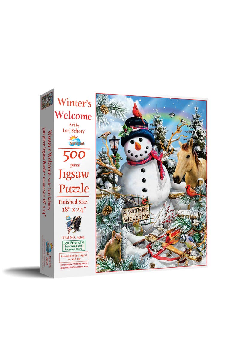 Sunsout Winter's Welcome 500 piece Jigsaw Puzzle for Adults, Main, color, Multicolor
