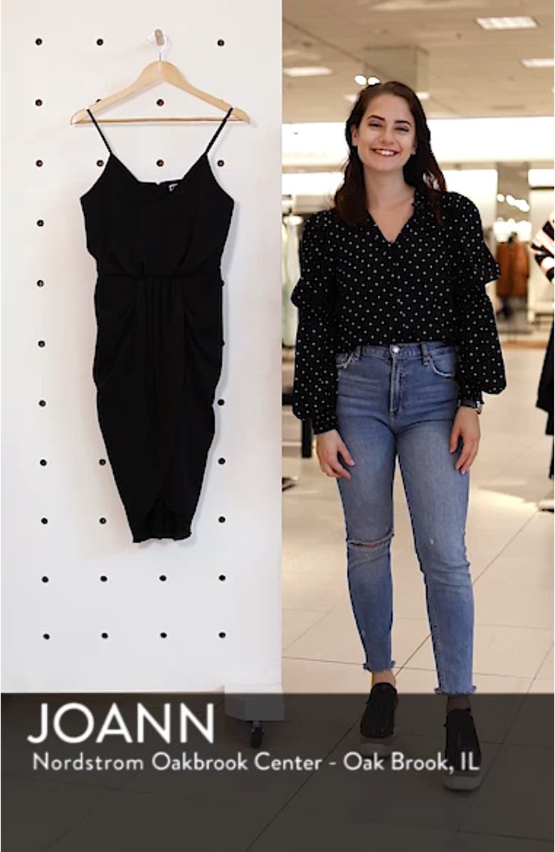 Print Faux Wrap Dress, sales video thumbnail