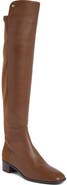 Stuart Weitzman City Block Square Toe Leather Knee High Boot