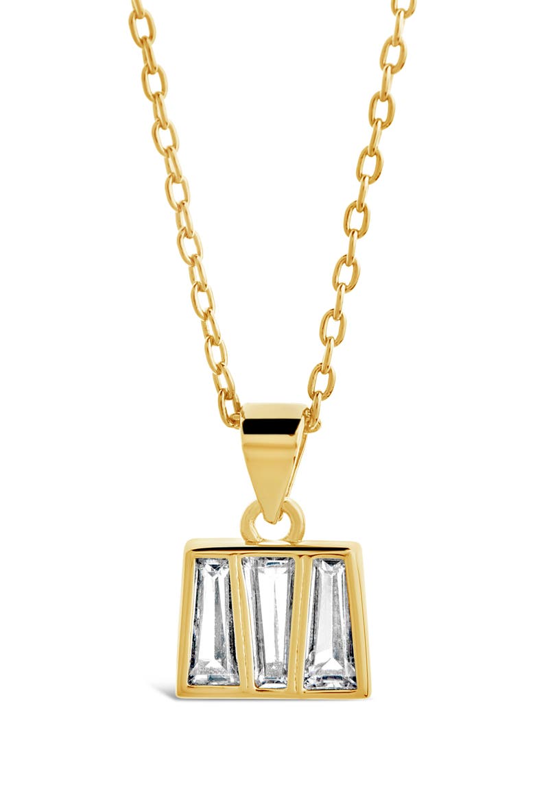 Colsie CZ Pendant Necklace, Alternate, color, GOLD
