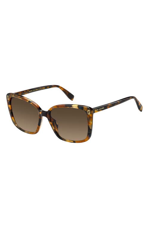 Marc Jacobs 56mm Gradient Butterfly Sunglasses In Brown