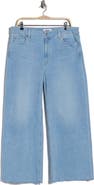 PAIGE Anessa High Waist Raw Hem Ankle Wide Leg Jeans