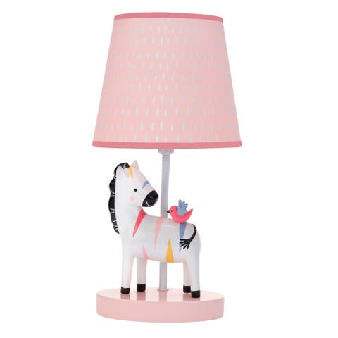 Jazzy Jungle Zebra Nursery Lamp with Shade & Bulb