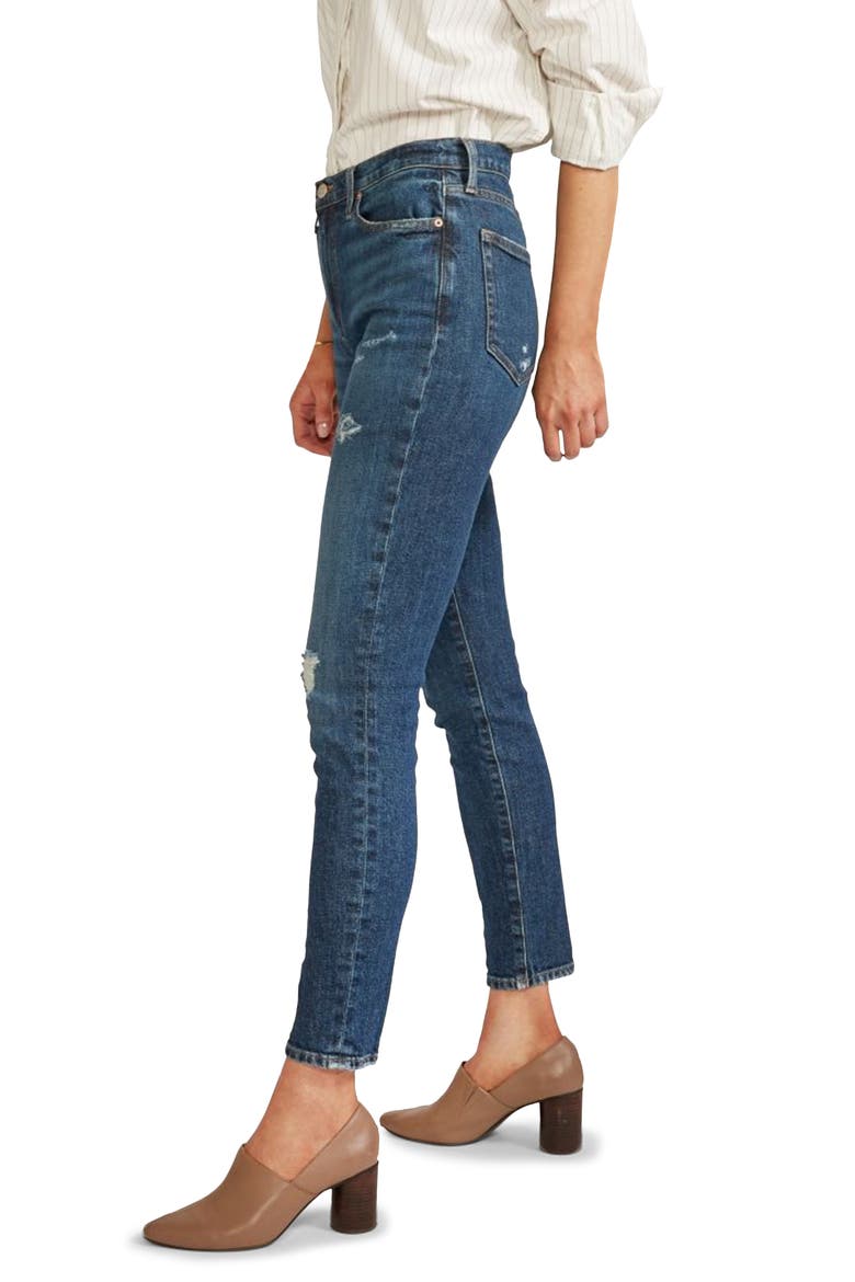 Giselle Distressed HIgh Waist Skinny Jeans, Alternate, color, ELDER CREEK