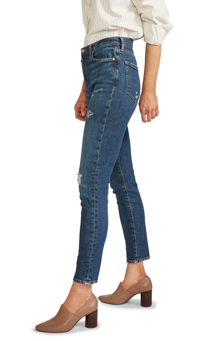 ÉTICA Giselle Distressed HIgh Waist Skinny Jeans, Alternate, color,