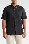 Faherty Laguna Short Sleeve Linen Button-Down Shirt