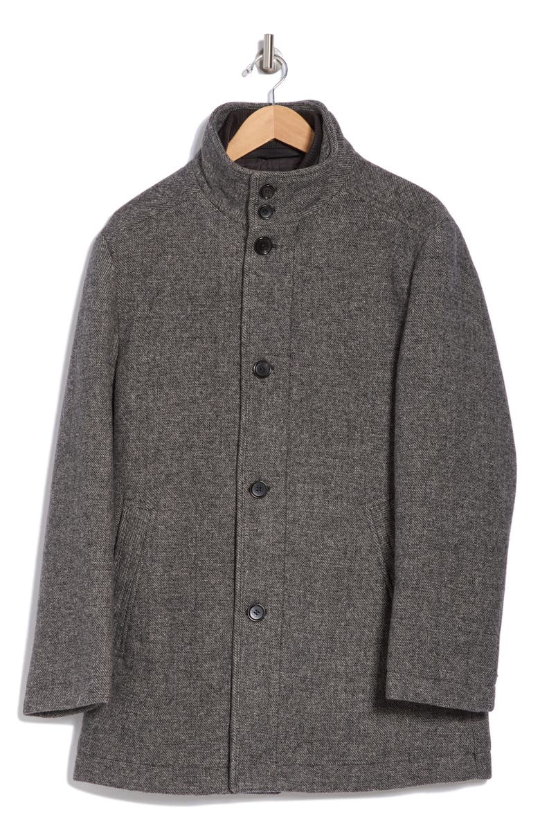 English Laundry Wool Blend Coat with Quilted Bib, Alternate, color, Grey