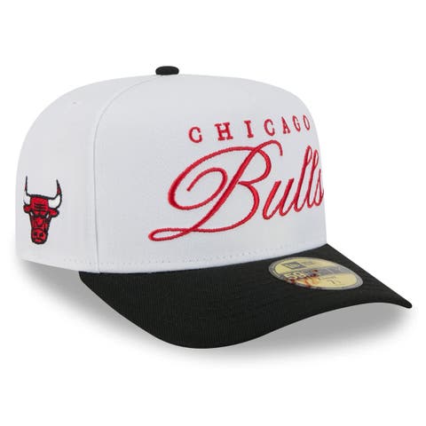 Men's New Era White/Black Chicago Bulls 2025 NBA Draft A-Frame 59FIFTY Fitted Hat