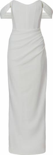 Corset Detail Scuba Crepe Maxi