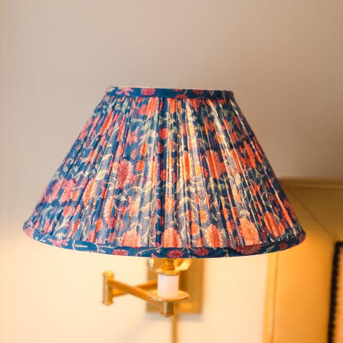Sophie Williamson Design Pleated Lampshade In Blue