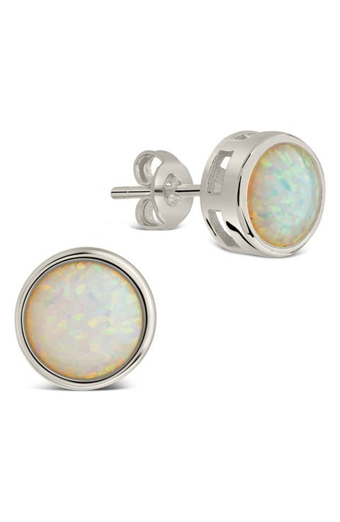 Paxe Created Opal Stud Earrings