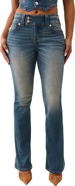 True Religion Joey Low Rise Twisted Seam Flare Leg Jeans