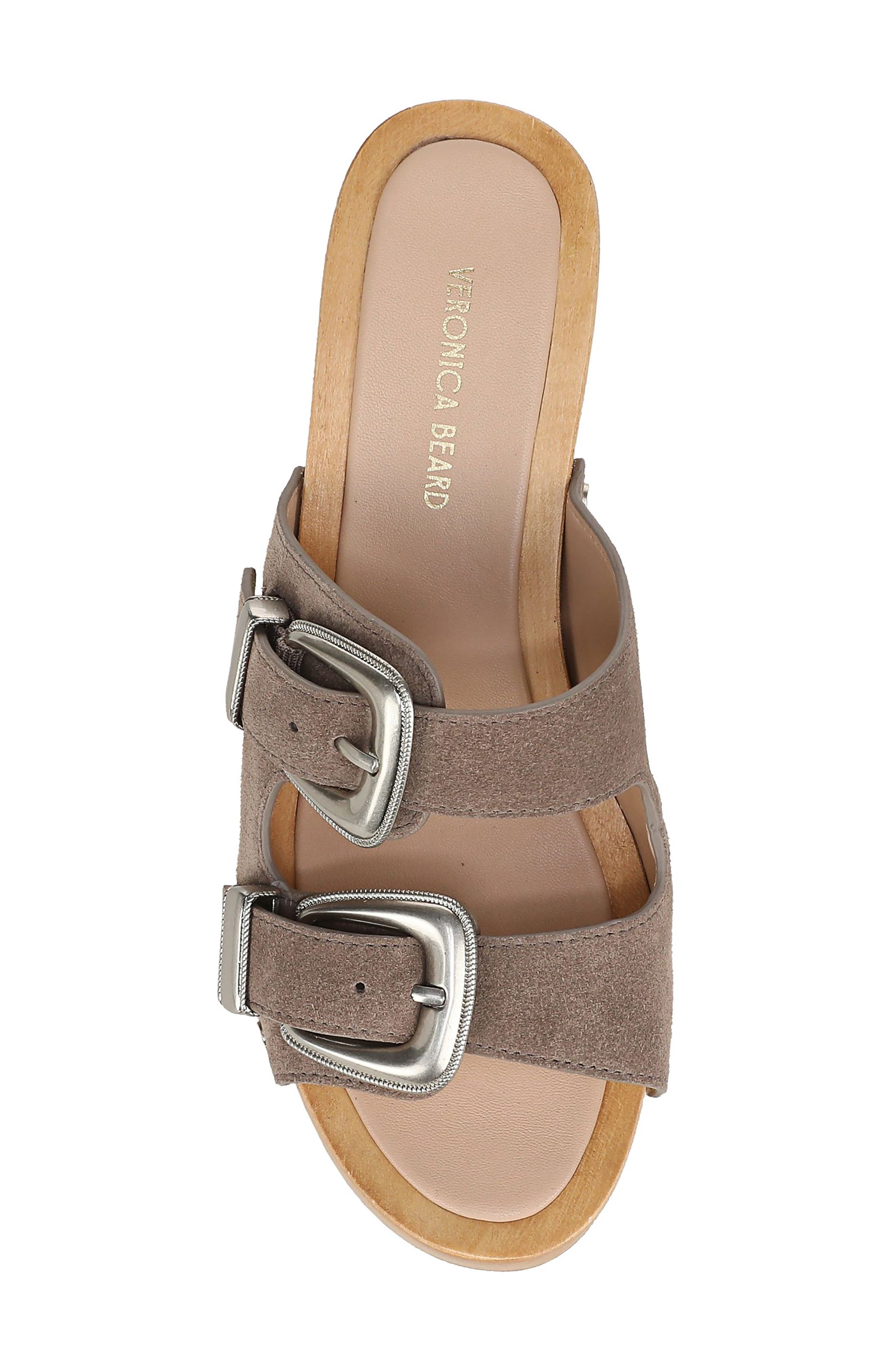 Halifax-2 Leather Slide Sandal, Alternate, color, BARK SUEDE