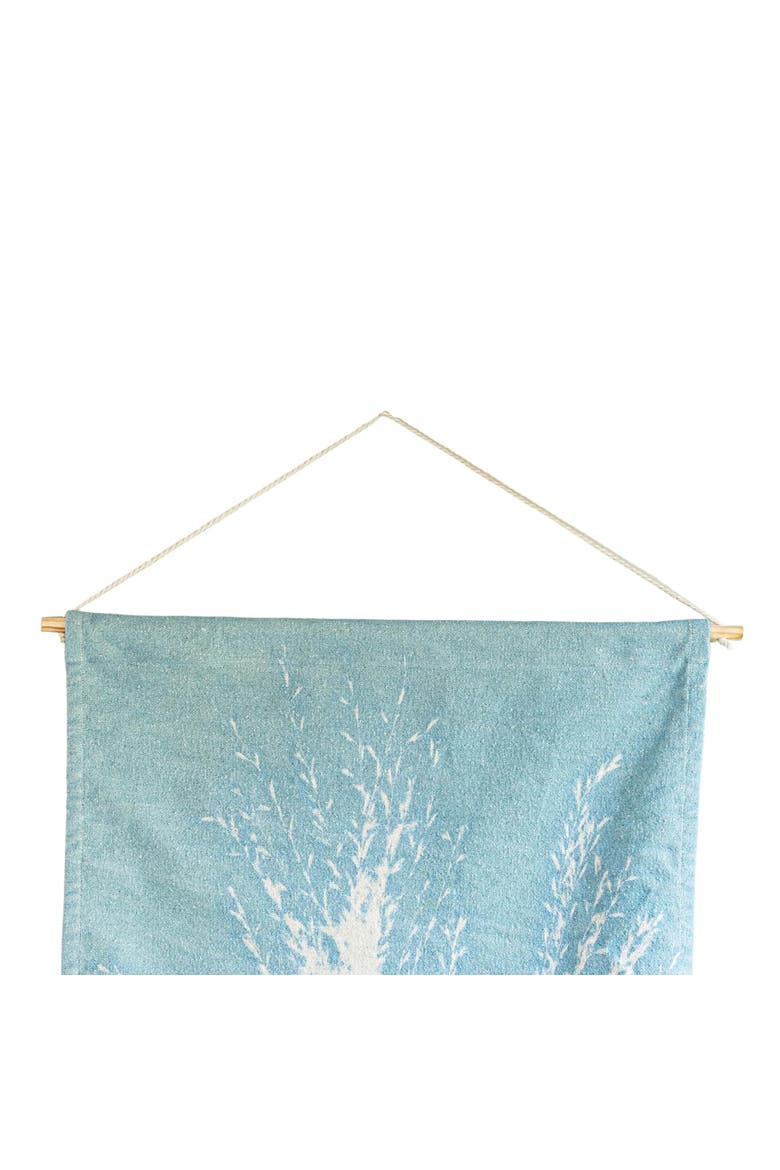 Pampas Grass Tapestry Blue Cotton, Alternate, color, Blue
