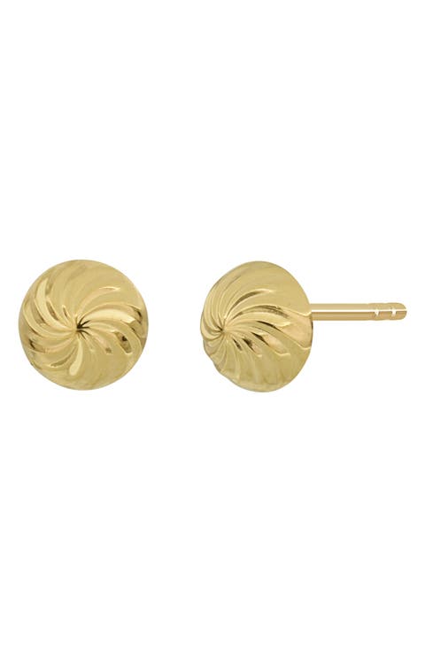 14K Yellow Gold Round Stud Earrings (Nordstrom Exclusive)