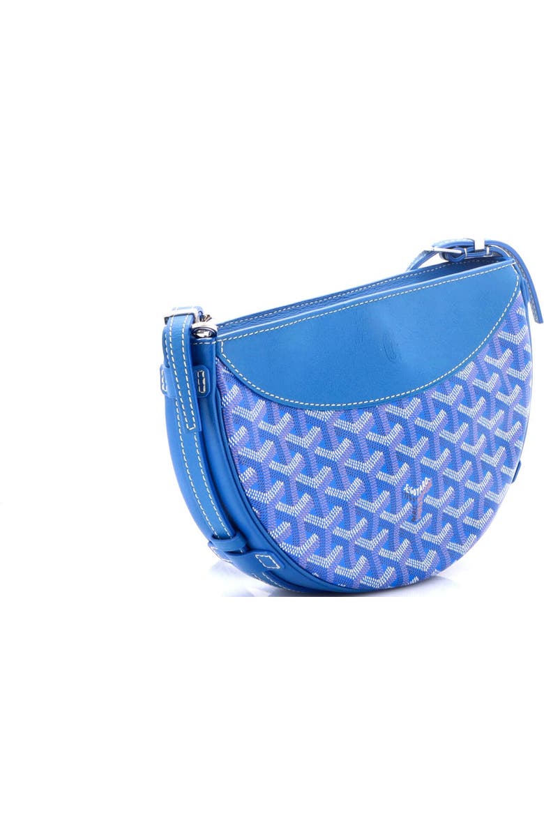 Pre-Owned Goyard Hirondelle Shoulder Bag Coated Canvas and Leather, Alternate, color, Blue