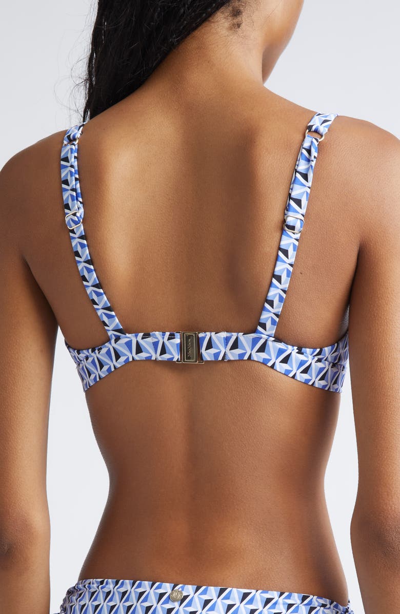 Max Mara Arena Print Bikini Top, Alternate, color, Cornflower Blue