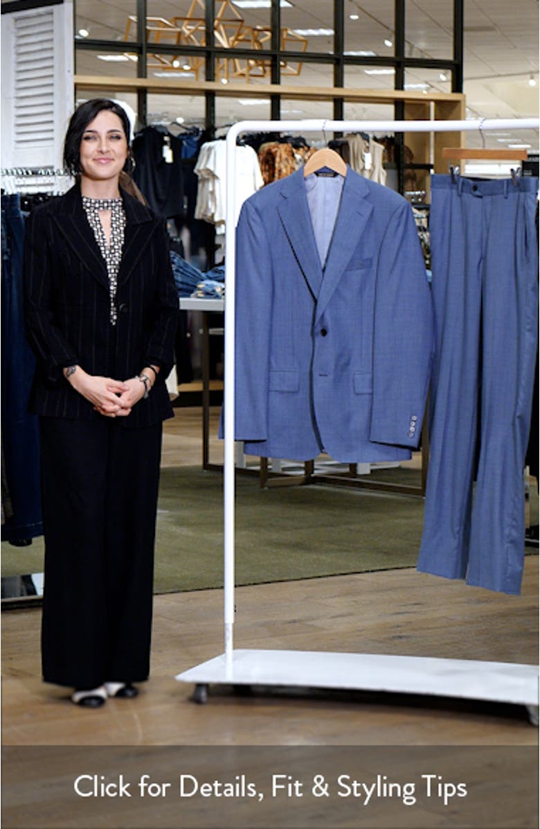 Textured Light Blue Wool Suit, sales video thumbnail