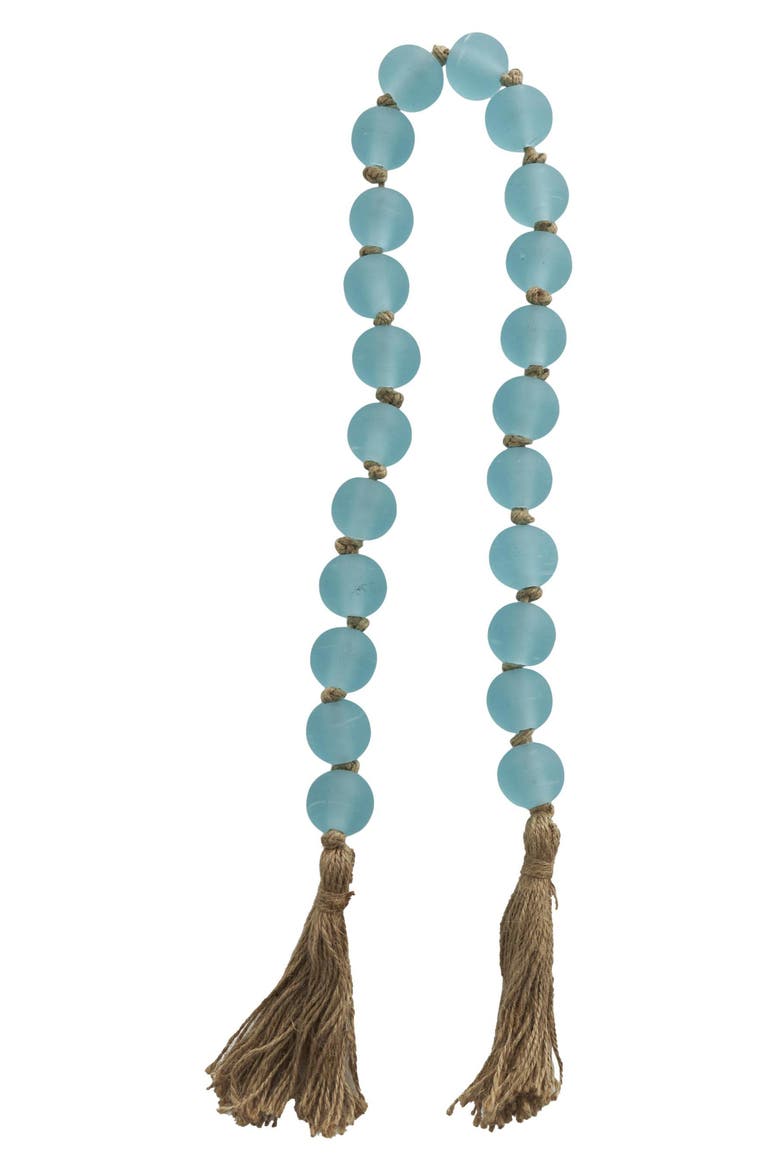Bohemian Glass Beaded Tassel Garland, Alternate, color, TEAL